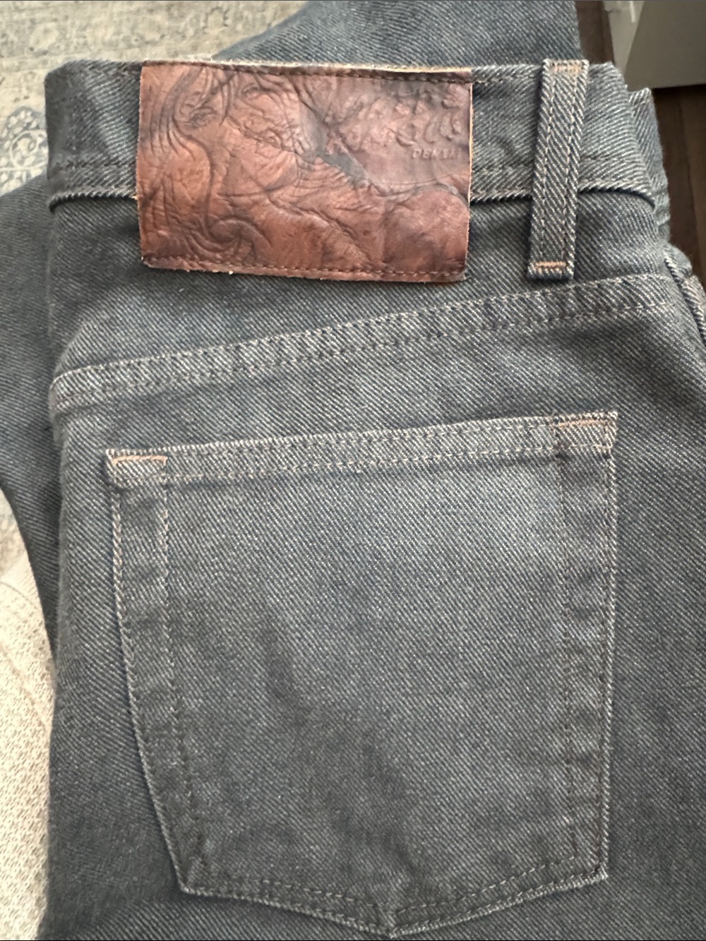 Naked and Famous Men's Gray Denim Jeans - Classic Straight Fit weird guy size 30